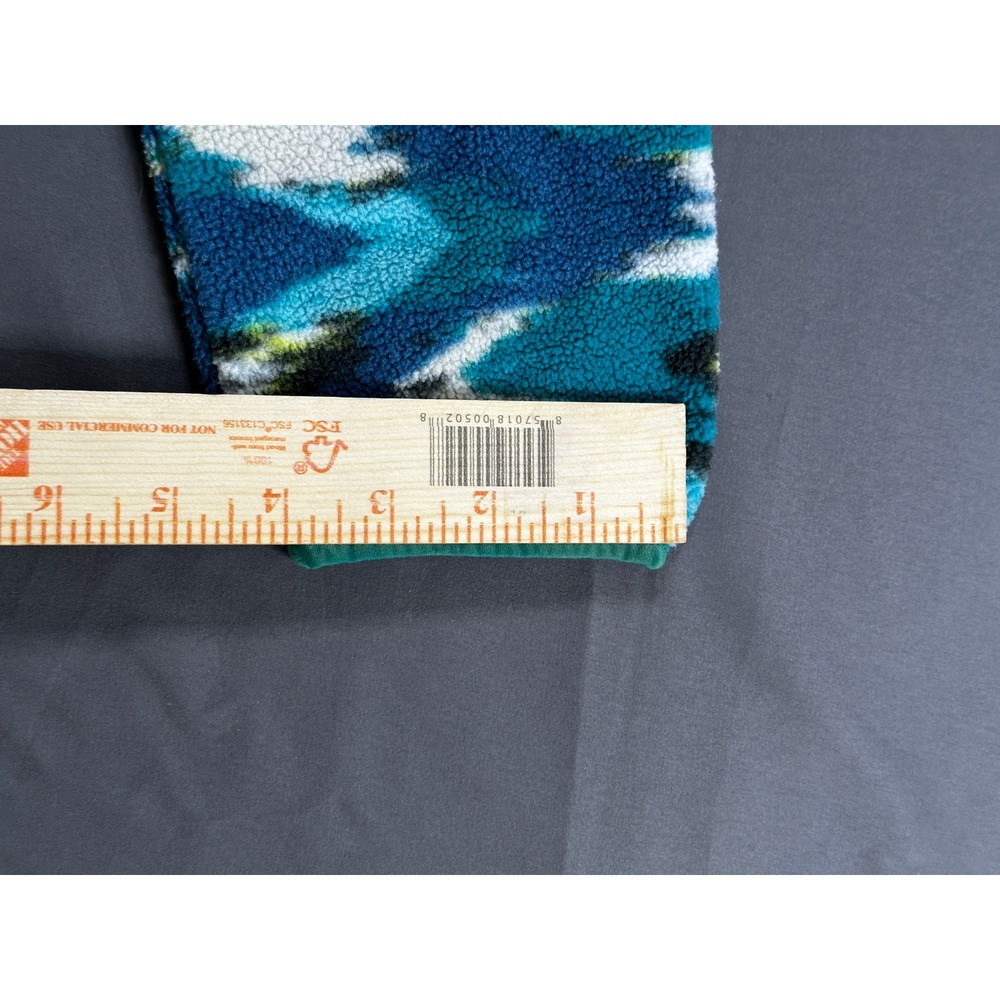 VTG Patagonia Synchilla Snap-T Fleece Pullover-S Teal Blue Geometric Ikat Print - Picture 7 of 15